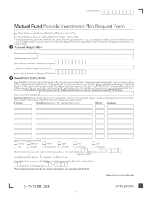 Mutual Fund Periodic Investment Plan Request Form