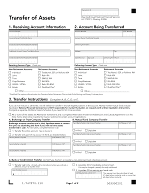 Transfer of Assets Form