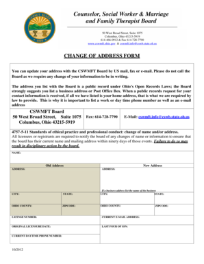 Ohio Change of Address Form