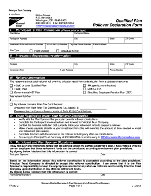 Rollover Declaration Form