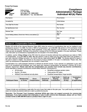 Individual 401(k) Plan Compliance Administration Package