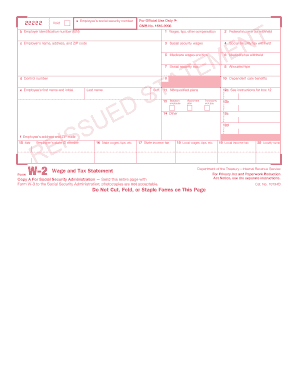 Form W-2 Wage and Tax Statement