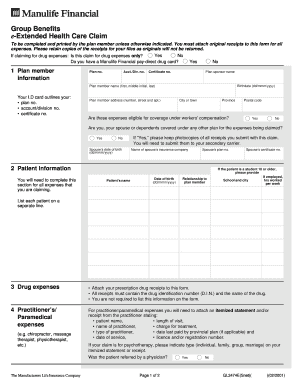 Extended Health Care Claim Form