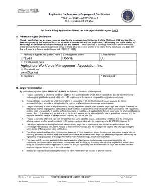 Application for Temporary Employment Certification