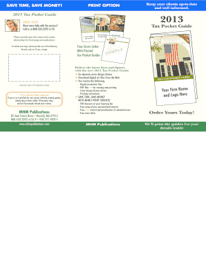 20123 Tax Pocket Guide Order Form