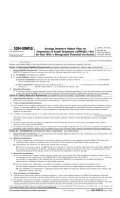 Form 5304-SIMPLE Savings Incentive Match Plan