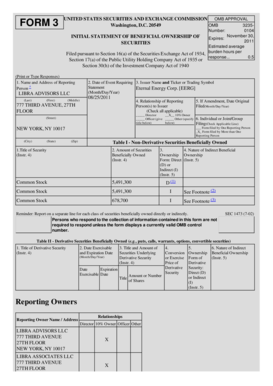 SEC Form 3 Beneficial Ownership