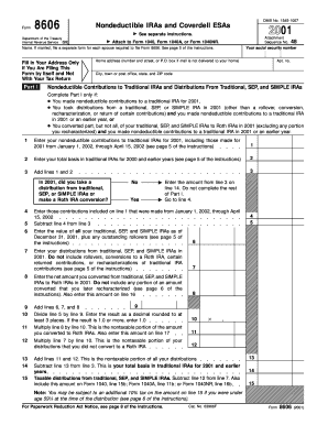 Form 8606 Nondeductible IRAs and Coverdell ESAs