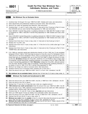 Form 8801 2000