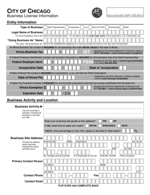Chicago Business License Application