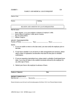 Family and Medical Leave Request Form