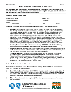 HIPAA Authorization To Release Information