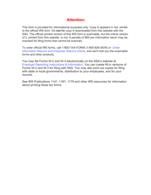 IRS Form W-2 Wage and Tax Statement 2011