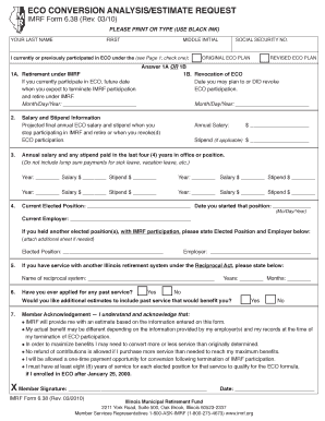 IMRF ECO Conversion Analysis/Estimate Request