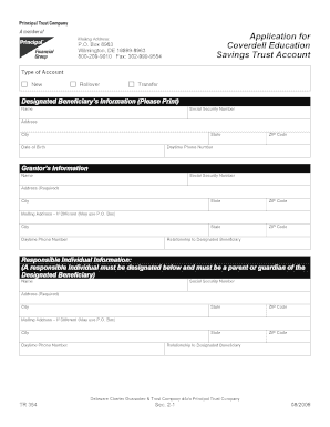 Coverdell Education Savings Account Application