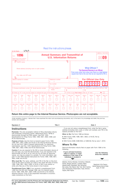 IRS Form 1096