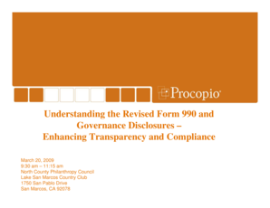 Revised Form 990 Governance Disclosures