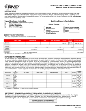 Benefits Enrollment Form