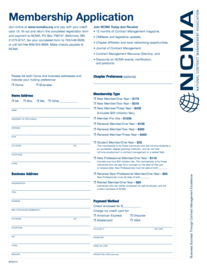 NCMA Membership Application Form