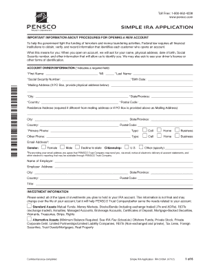 SIMPLE IRA Application Form