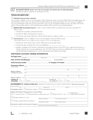 Delaware College Investment Plan 529 Application