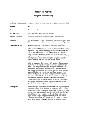 Origami Bookmaking Activity