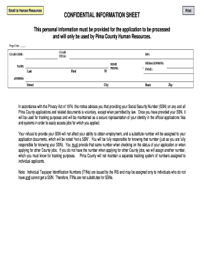 Pima County Nursing Application