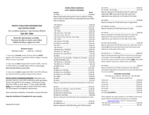Arizona Traffic Violation Bond Schedule