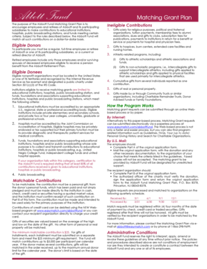 Abbott Fund Matching Grant Plan