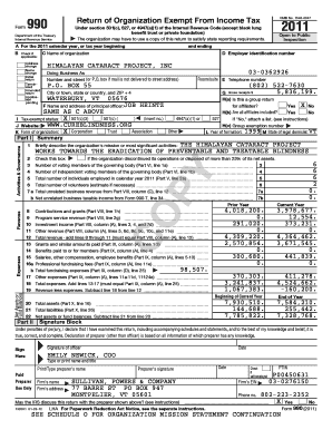Form 990 Return of Organization Exempt From Income Tax