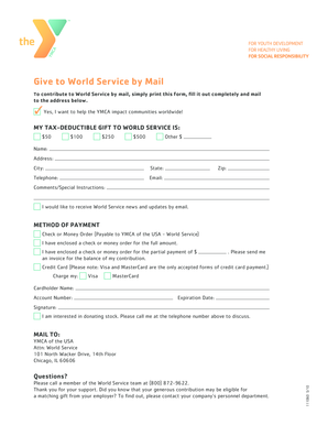 World Service Donation Form