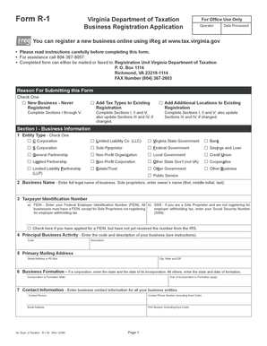 Virginia Business Registration Application