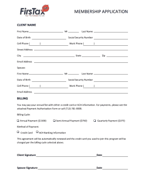 Membership Application Form