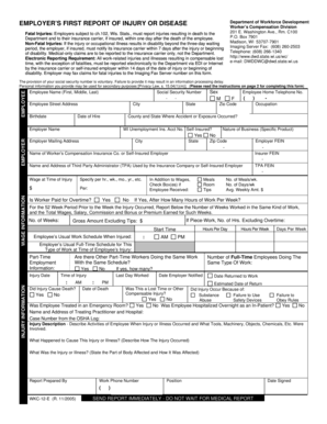 Employer’s First Report of Injury or Disease