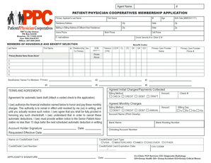 Patient Physician Cooperatives Membership Application