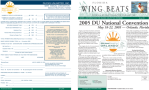 Ducks Unlimited Florida Convention Registration Form