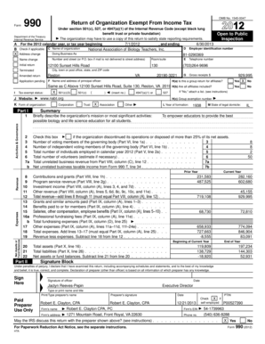Form 990 Return of Organization Exempt From Income Tax