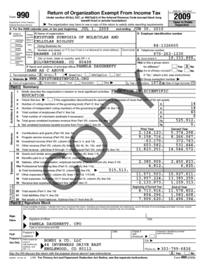 Form 990 Return of Organization Exempt From Income Tax