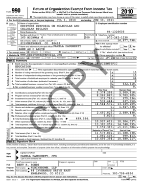 Form 990 Return of Organization Exempt From Income Tax