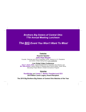 Annual Meeting Invitation - Big Brothers Big Sisters of Central Ohio! - bbbscolumbus