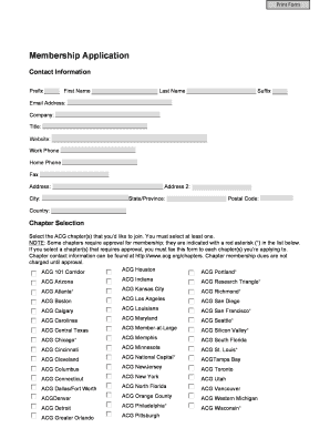 ACG Membership Application