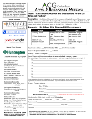 Breakfast Flyer - Association for Corporate Growth - acg