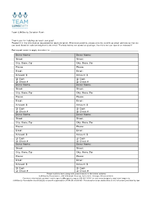 Team LUNGevity Donation Form
