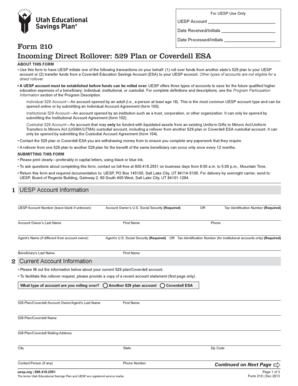UESP Form 210 Incoming Direct Rollover