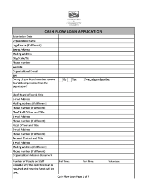 Cash Flow Loan Application Form