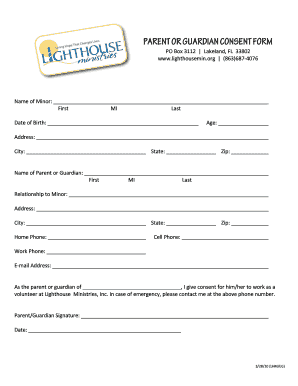 Parent or Guardian Consent Form