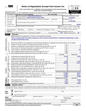 Form 990 Return of Organization Exempt From Income Tax