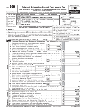 Form 990 Return of Organization Exempt From Income Tax