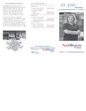 NorthWestern Energy EZ Pay Authorization Form