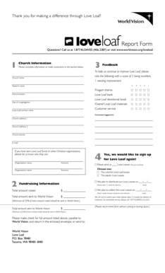 Love Loaf Report Form